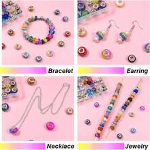 Hỗn hợp 200 hạt hạt lỗ lớn châu Âu, hạt thủ công châu Âu khác nhau hạt pha lê dangle hạt kim cương giả màu hỗn hợp hạt đệm lỗ lớn thích hợp cho vòng cổ DIY, vòng tay, bông tai điện thoại, đồ trang sức quyến rũ làm đồ dùng - Nhiều màu - Xem 10