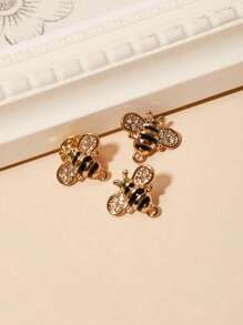 3pcs Women Faux Pearl Heart-Shaped, Bee-Shaped & Round Rhinestone Brooch Pins Set For Scarf, Shawl Or Hat Decoration, Perfect For Dating & Gifting - Multicolor - View 15