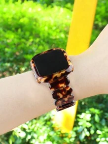 1set Resin Elastic Apple Watch Band + Apple Watch Face Protector Case, Lightweight Anti-Drop Anti-Scratch, Compatible With Apple Watch Ultra 2/1, SE 9/8/7/6/5/4/3/2/1, Size 38/40/41/42/44/45/49mm, 42/46mm For S10