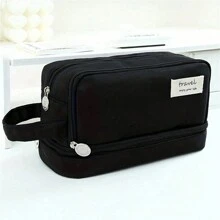 1pc Large Capacity Double Layer Pencil Case Simple Multifunctional Pencil Box,Pencil Pouch,School Bag