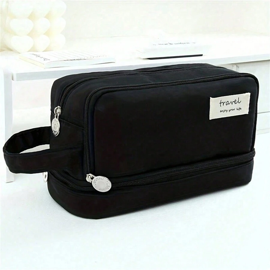1pc Large Capacity Double Layer Pencil Case Simple Multifunctional Pencil Box,Pencil Pouch,School Bag