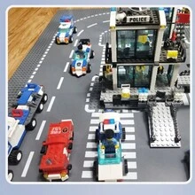 Classic Road Building Block Base Plate Creative City Street View Floor DIY Multi-Functional Building Blocks Base Plate - Grey - View 5