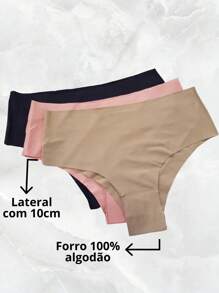 Kit 8 Calcinhas Cintura Alta Sem Costura Não Marca - Cos Mamut
