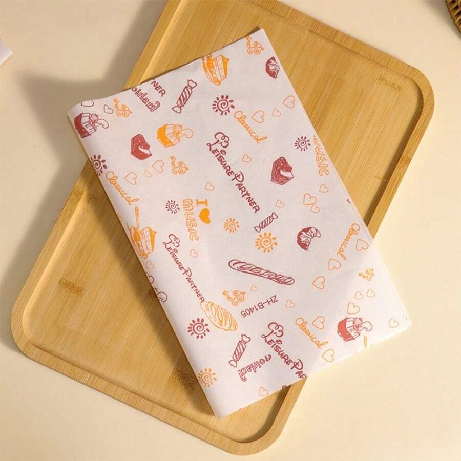 30 Chiếc Giấy Chống Dầu Mỡ Giấy Gói Bánh Sandwich Chịu Nhiệt Burger Thảm Khay Giấy Cuộn Gà Nướng Nhà Bếp, Có Thể Cắt Và Sử Dụng Trong Lò Vi Sóng - Lạc đà - Xem 1