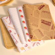 30 Chiếc Giấy Chống Dầu Mỡ Giấy Gói Bánh Sandwich Chịu Nhiệt Burger Thảm Khay Giấy Cuộn Gà Nướng Nhà Bếp, Có Thể Cắt Và Sử Dụng Trong Lò Vi Sóng - Lạc đà - Xem 8