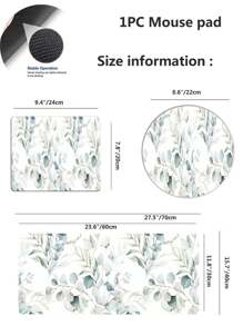 1 件装扎染抽象花卉图案防滑游戏办公鼠标垫，4 种尺寸可选，返校季游戏鼠标垫，桌面配件，办公用品，办公桌配件，鼠标垫，桌面鼠标垫 - 寶藍色 - 查看 2