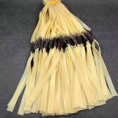 Flat Rubber Band Plain Elastic Flat Rubber Band White Rubber Group Slingshot Wide Rubber Band Thickened Strong Anti-Freezing High Elasticity