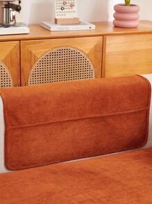 1pc Retro Solid Color Sofa Cushion, Four-Season Universal 2024 New Light Luxury Anti-Scratch Sofa Cover - Orange - View 5