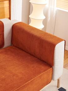 1pc Retro Solid Color Sofa Cushion, Four-Season Universal 2024 New Light Luxury Anti-Scratch Sofa Cover - Orange - View 4