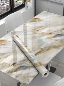 1PC New White Gold Marbling Kitchen Oil-Proof Sticker Waterproof Self-Adhesive High Temperature Resistant Cabinet Countertop Film Stove Renovation Marble Wallpaper,Stickers,Wall Decal,Vinly Decal For Home Decorations,Spring Decoration Items Refesh Your Home,Rama Decoration Stickers Gifts Birthday Graduation