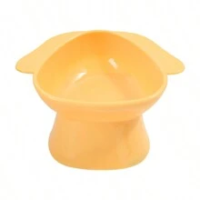 PETSIN 1 pieza Tazón de agua/comida protector para el cuello de mascota de gato, tazón de 4 patas de color macaron de plástico