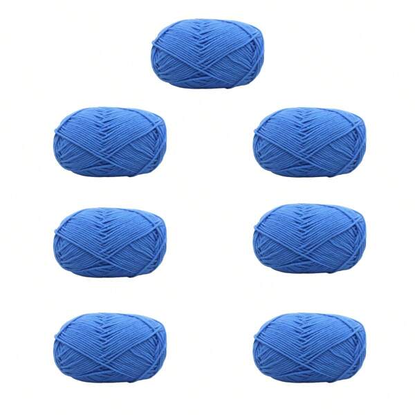 7 Bundles 4 Ply Milk Yarn Ball Chunky Yarn For Knitting Crochet Amigurumi Scarf Shoes DIY Handmade Craft Materials Pack