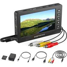 DIGITNOW! VHS To Digital Converter With 5" OLED Screen, AV & Video Capture Device, Video Record And Capture From VCR, DVD, VHS Tapes, Hi8, Camcorders, Gaming System - Black - View 2