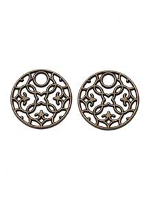 20 stuks 20x20mm geometrische ronde bloemschijfbedels voor het maken van oorbellen, sieraden maken, doe-het-zelf handgemaakte knutselspullen