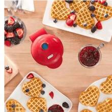 Máquina Para Hacer Waffles en forma de corazón Antiadherentes Wafflera de corazón - Rosa - Ver 3