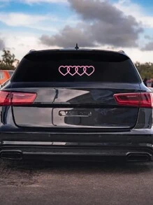 Bốn Tình Yêu Xe Ô Tô Logo Hình Trái Tim Dễ Thương Ngoại Thất Ô Tô Trang Trí Dán Cho Cửa Sổ Ô Tô Thân Đuôi Sau Trang Trí Xe Máy Laptop decal - Xem 2