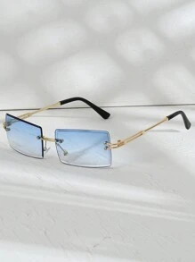 1 件男女通用方形金属时尚眼镜，适合日常生活、户外旅行和海滩防晒，适合夏季海滩度假、户外、旅行 - 彩色 - 查看 14