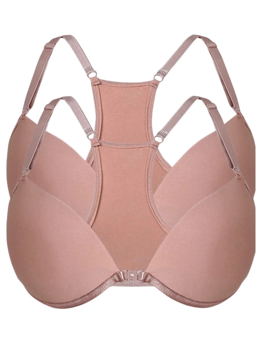 Kit 2 Sutiã Nadador Fecho Frontal Com Bojo e Alças Reguláveis