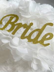 Bride Wedding Open Toe Plush Fur Slippers Bachelorette Party Wedding Supplies White Bridesmaid Slippers