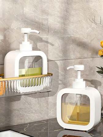 1 个带泵分配器的空瓶，适用于洗发水泡沫、沐浴露和液体肥皂，大容量家居浴室装饰秋季装饰返校