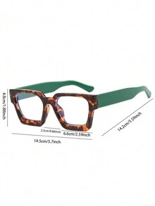 One Pair Of Square Retro Non-Prescription Glasses For Women, Fashionable Accessory Glasses, Suitable For Reading And Daily Use Without Makeup