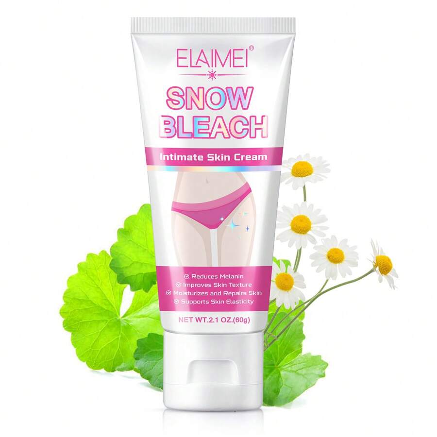 Crema blanqueadora ELAIMEI para partes íntimas, axilas y rodillas. Crema blanqueadora y oscurecedora hidratante de larga duración para partes íntimas de 60 g - Rosa - Ver 1