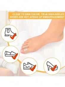 1入組鞋跟矽膠護墊，防止腳起水泡貼片，多功能防磨貼片，鞋跟貼紙，高跟鞋矽膠鞋墊，腳趾套，隱形膠帶防磨貼片，保護腳部 - 彩色 - 查看 7