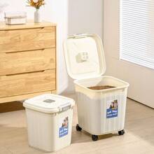 Pet Food Storage Container, Capacity Of 5kg/10kg, Sealed, Insect-Proof, Moisture-Proof, Household Storage Container For Cat Food - White - View 4
