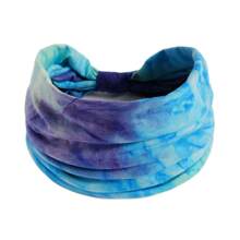 1pc New Bohemian Style Headband, Women's Tie-Dye Printed Broadside Knotted Sports Hairband, Elastic Headwrap Hair Accessories For Women And Girls,Turban Headband Fall Winter Hair Band For Vacation Outfits Woman