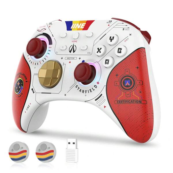 IINE IINE Star-Field PC Controller Hall Effect Joystick & NFC Amiibo With 2.4Ghz Bluetooth Receiver For PC/Laptop/Switch/Steam/IPad