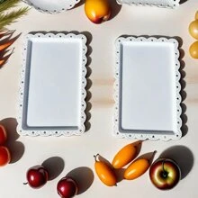 Wooden Fruit Plate, Candy Plate, Snack Plate, Simple, Stylish And Durable - White - View 1