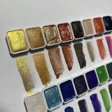 10/20 colores 1ML Pigmento mineral perlado sólido de estilo Dunhuang Acuarela DIY Coloración de arcilla Esmalte de uñas Pegamento goteo Ilustración de estilo antiguo, Pintura de acuarela, Caligrafía con pluma fuente, Vuelta al colegio, Útiles escolares