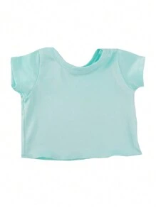 1pc Doll Clothing Set For 18-Inch American Doll, Doll Top With Multi-Colored Solid T-Shirts. Classic White Short Sleeve Top, Great For Summer Vacation. Perfect Birthday/Holiday/Toy Gift For Boys And Girls