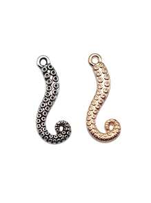 20入組26x10mm章魚腿吊墜，適用於手工珠寶製作DIY女式手鍊項鍊製作 - 章魚腿 - 查看 2