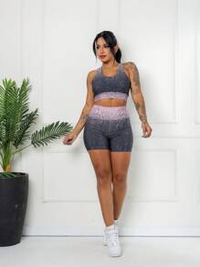 Women Sports Sets - Màu hồng gỉ - Xem 2