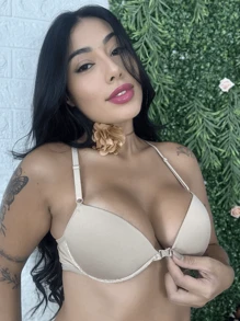 Sutiã Nadador Fecho Frontal Com Bojo e Alças Reguláveis Bege