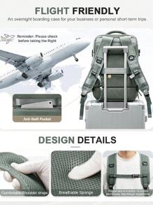 經過航空公司認可的隨身攜帶背包，帶有USB端口，25L個人物品袋得到航空公司批准，背包適合15.6英寸的手提電腦，保護脊柱的背包，減輕負擔的背包，多口袋大容量超大，旅行度假必備，設計用於男女皆宜的行李包，帶鞋格的旅行背包，父親節禮物，夏季書包，大一新生書包，適合書籍的返校學生多功能宿舍大學生書包
