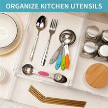 1/2/3pcs Drawer Separator Adjustable Combination Storage Divider Organizers For Kitchen, Office, Living Room, Bedroom - Transparent  Decorations   Autumn Decor Festival Decor Room Decor Home Decor Fall Decor Bedroom Decor