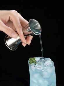 1 buah Gelas Ukur Koktail Bar Ounce dari Stainless Steel, Alat Pencampur Minuman Bartender - Perak - View 9