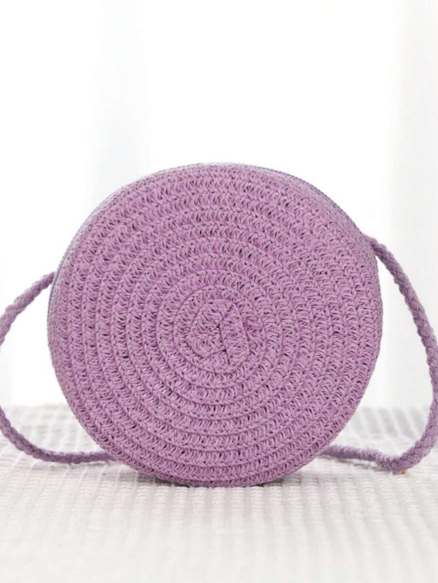 A Girl Cute Woven Bag, Crossbody Bag, Mini Wallet & Hat Set, Perfect