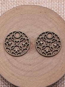 20 stuks 20x20mm geometrische ronde bloemschijfbedels voor het maken van oorbellen, sieraden maken, doe-het-zelf handgemaakte knutselspullen