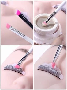 HMQ beauty 1pc Soft Silicone Laminated Brush For Separating And Lengthening Eyelashes - Eyelash Extension Tool For Eyelash Perm And Lifting