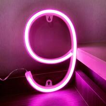 1 pieza Lámpara con letra LED encendida, decoración romántica de propuesta rosa con luz de neón, decoración de escritorio o de pared, luces de palabras DIY alimentadas por USB o batería como LOVE, HAPPY BIRTHDAY, MARRY ME, MERRY CHRISTMAS, adecuada para habitación de niña, dormitorio, bar, camping, fiesta de cumpleaños, San Valentín, boda, regalo de Navidad - Blanco - Ver 31