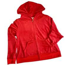 Juicy Couture 女士 Jc Cursive 金色闪光徽标连帽衫 Xl 红色 - 紅色 - 查看 1