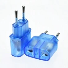 Bộ chuyển đổi phích cắm du lịch Châu Âu - Bộ chuyển đổi nguồn điện từ Hoa Kỳ sang Châu Âu, Bộ chuyển đổi ổ cắm tường tiện lợi, Bộ chuyển đổi Châu Âu, Bộ chuyển đổi phích cắm loại C, Bộ chuyển đổi du lịch Châu Âu, Bộ chuyển đổi chân cắm bộ chuyển đổi 2 gói, Đen/Trắng - Màu xanh lam - Xem 4