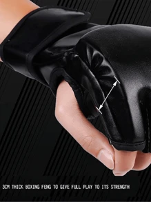 Un Paio Di Guanti Mezze Dita Da Boxe E Da Combattimento Per Adulti
