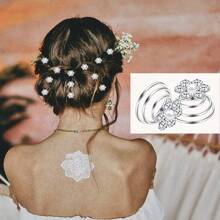 30pcs Gems Rhinestone Twister Hair Studs Set Rhinestone Spiral Pearl Flower Jewels Hair Pins Sticks For Wedding, Bridal, Prom, Party And Special Occasion (Rhinestone&Pearl&Flower) Hair Clips Claw Clips Hair Claws Hair Slide Hair Barrettes, School Stuff - Multicolor - View 4