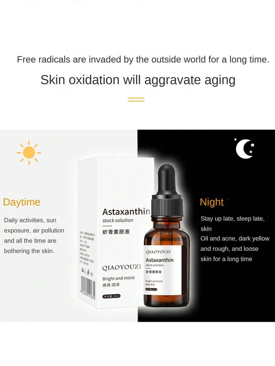 1 Bottle 15ml Astaxanthin Essence Niacinamide Solution Moisturizing