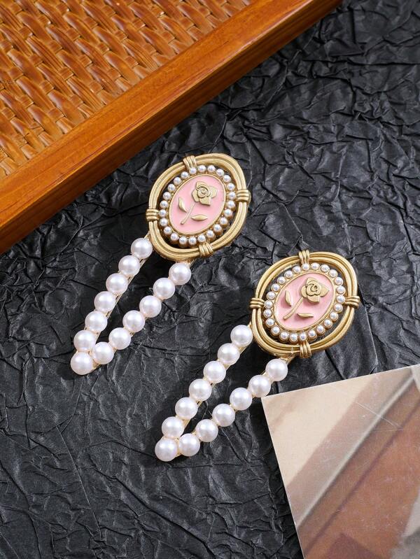 2pcs/Set Fashionable Exquisite Hairpin, Letter-Shaped Hair Clip Side Clip Hair Accessory Valentine's Day Valentines Claw Clips Hair Claws Hair Barrettes