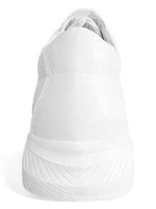 Zapato de Piel,  Plantilla Memory foam, Suela Antiderrapante, para enfermera, Doctora  blanco 5030  Cómodo, Suave - Blanco - Ver 3